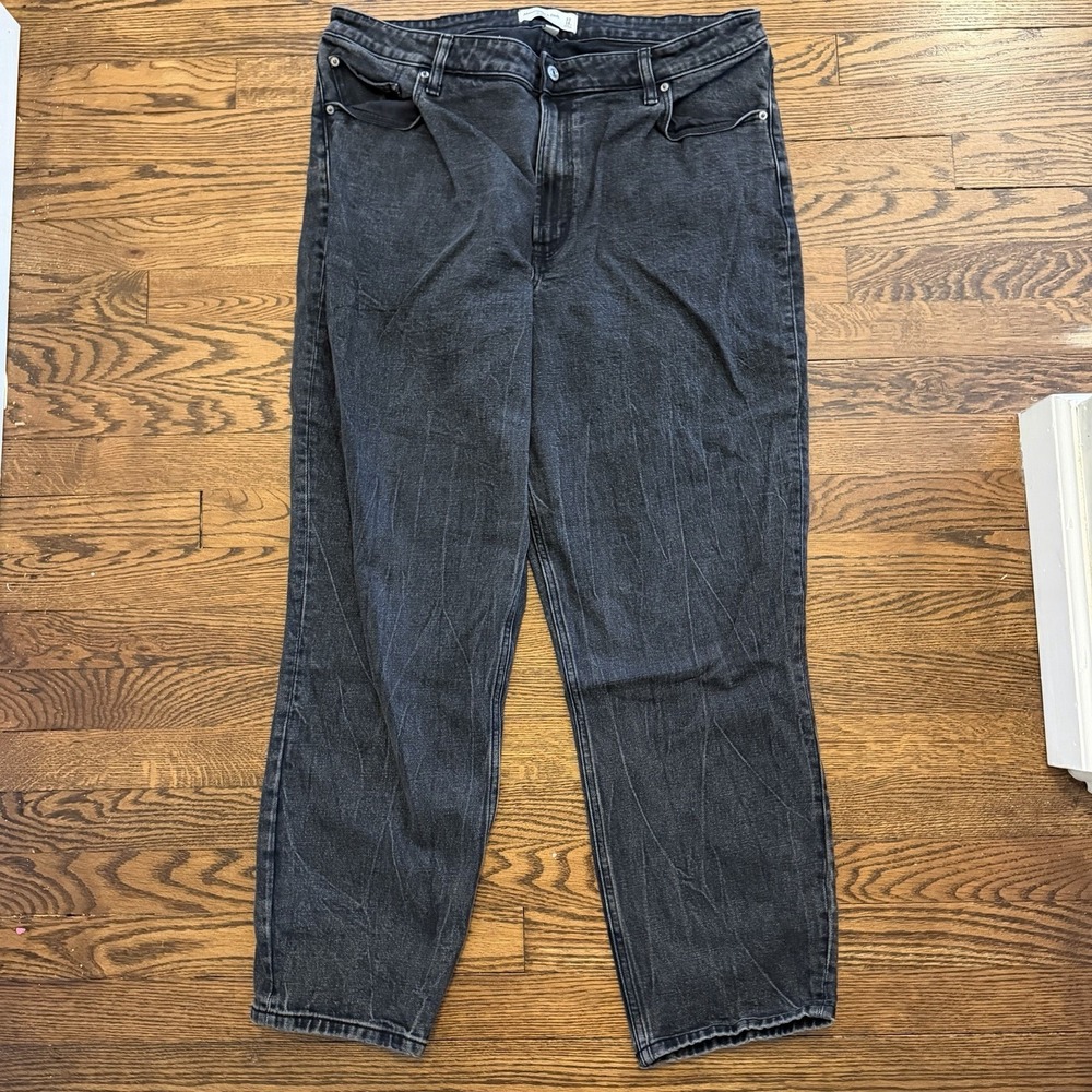 Abercrombie & Fitch Jeans Women's 16 Long The Mom High Rise Black